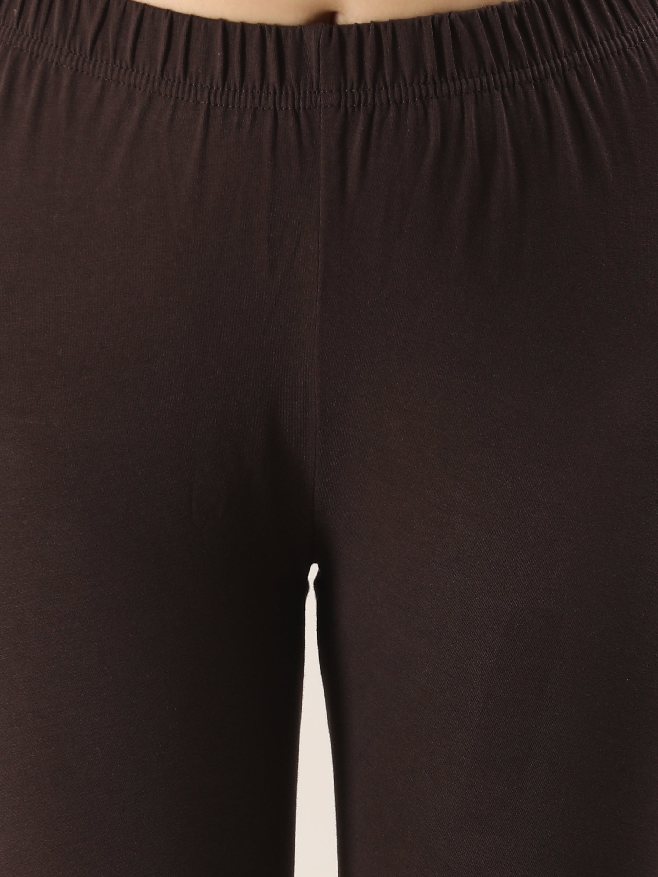 Naatiya Ankle Fit Leggings - Coffee Brown