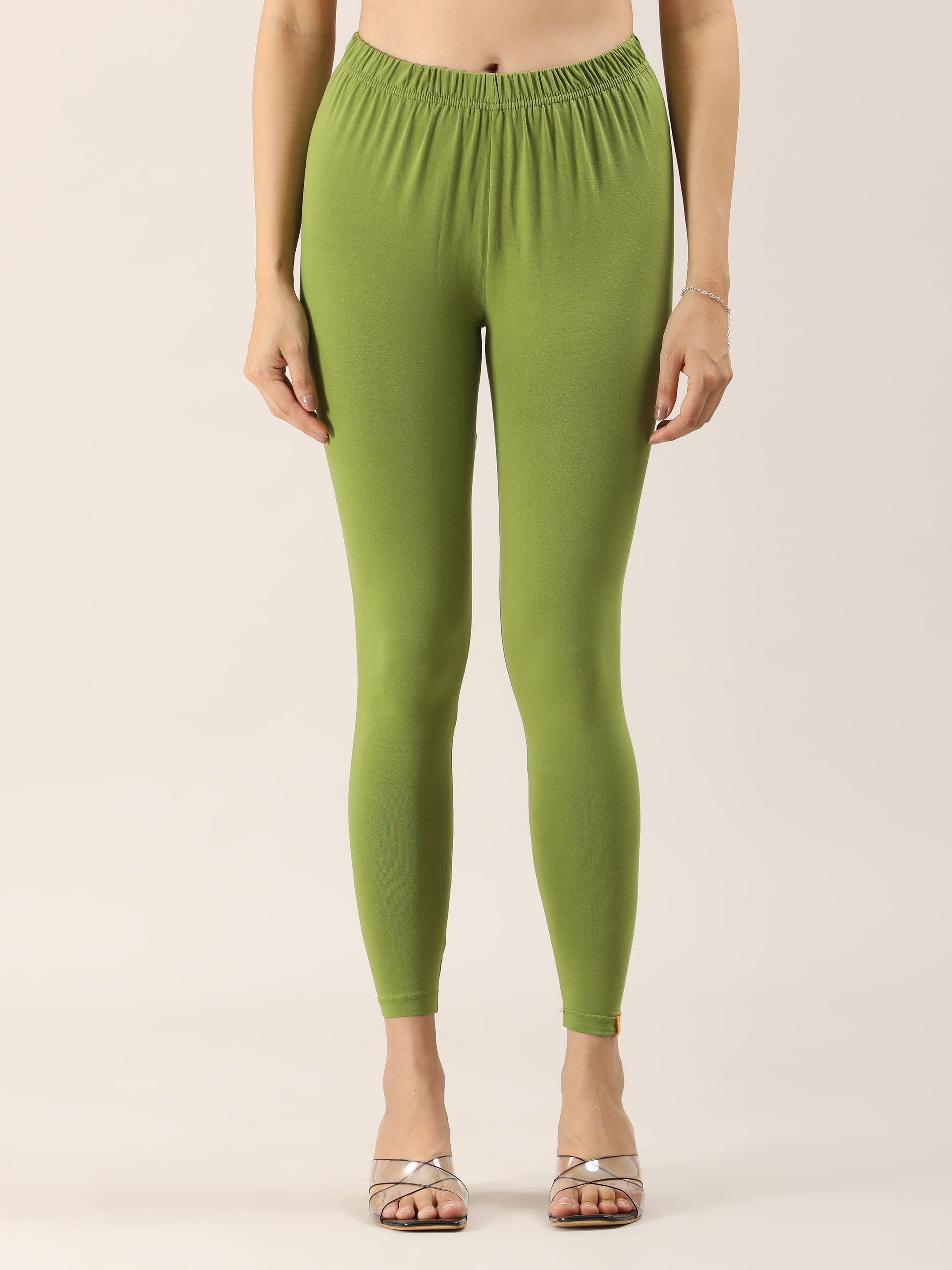 Naatiya Ankle Fit Leggings - Moss
