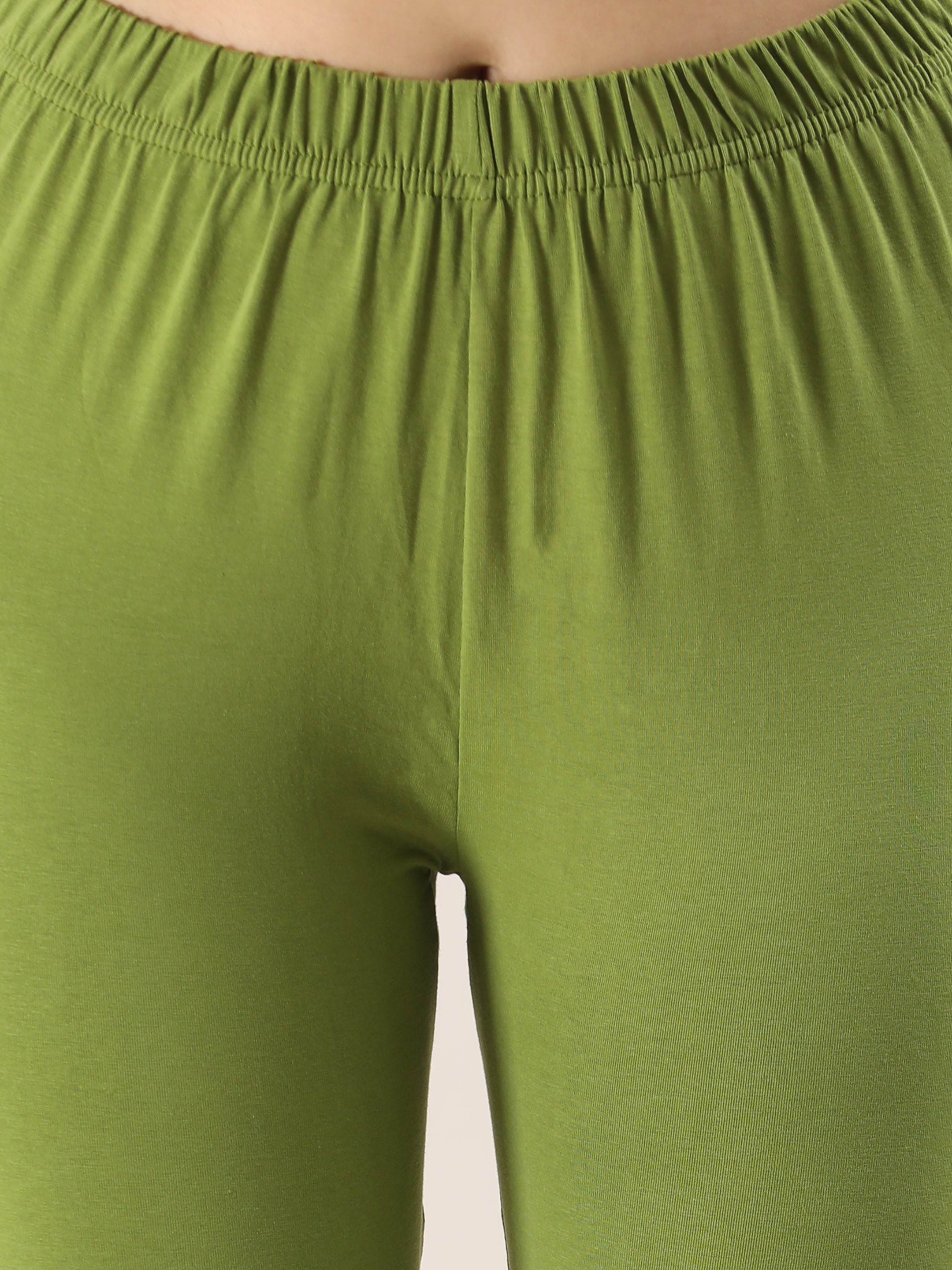 Naatiya Ankle Fit Leggings - Moss