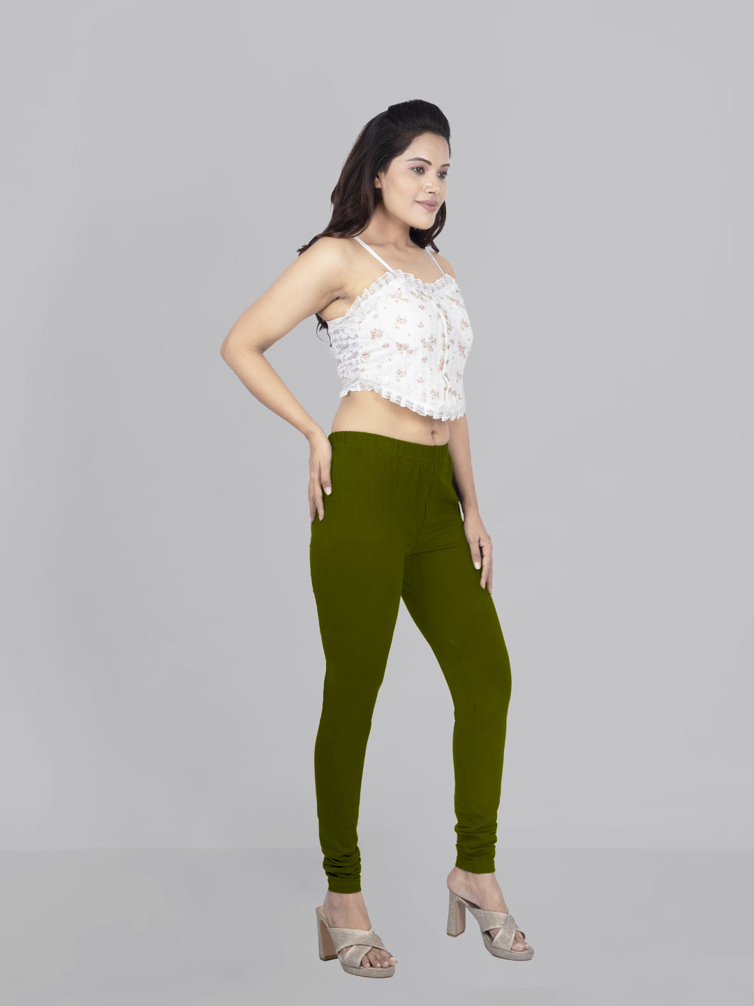 Naatiya Churidar Leggings - Mehandi