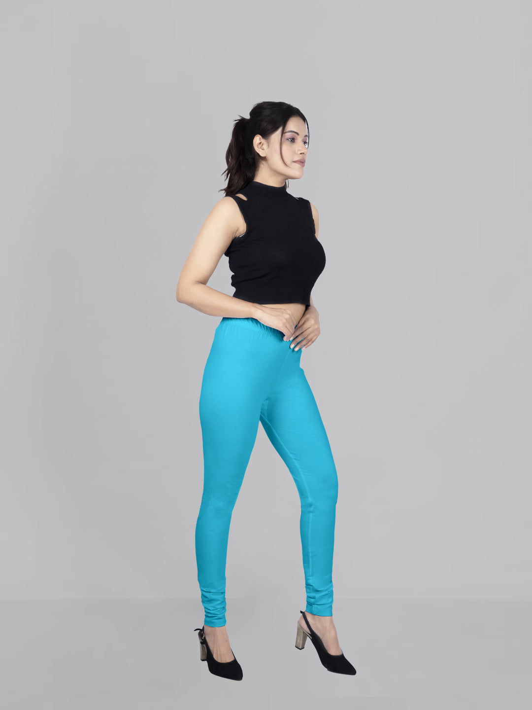 Naatiya Churidar Leggings - Aqua