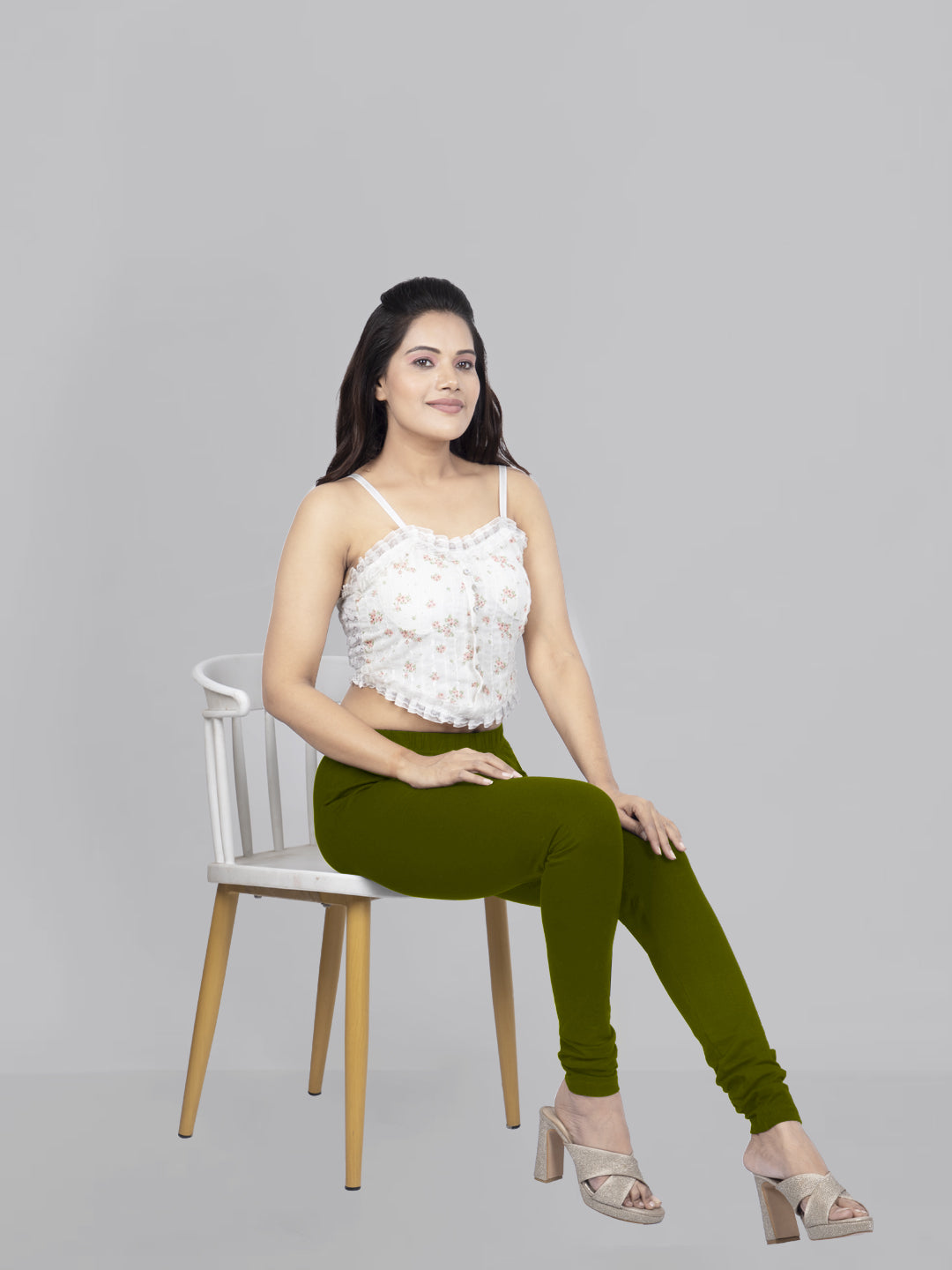 Naatiya Churidar Leggings - Mehandi