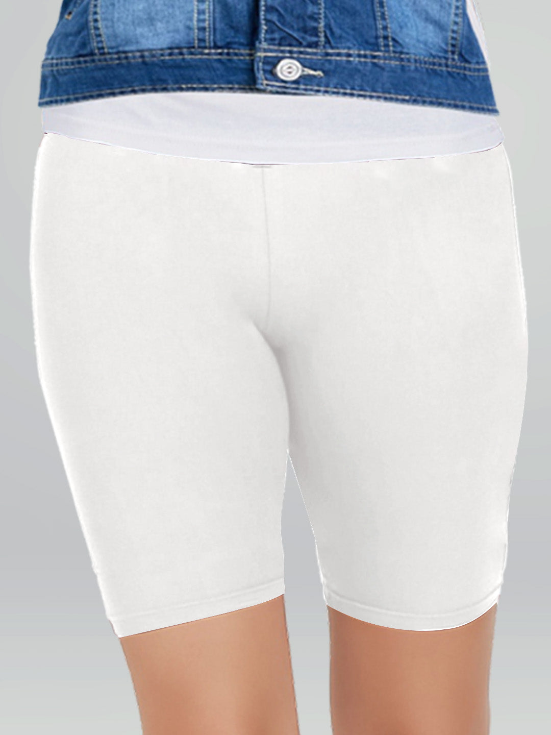 Diya Cycling Shorts White Colour - Pack of 5